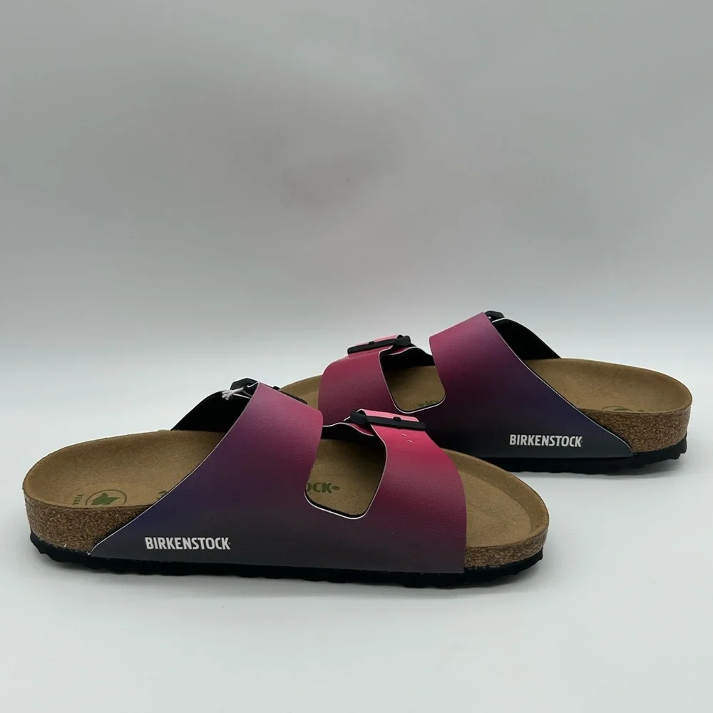Birkenstock Vegan Arizona Sandals Pink Ombre Women’s EU 39 US 8 New With Tags